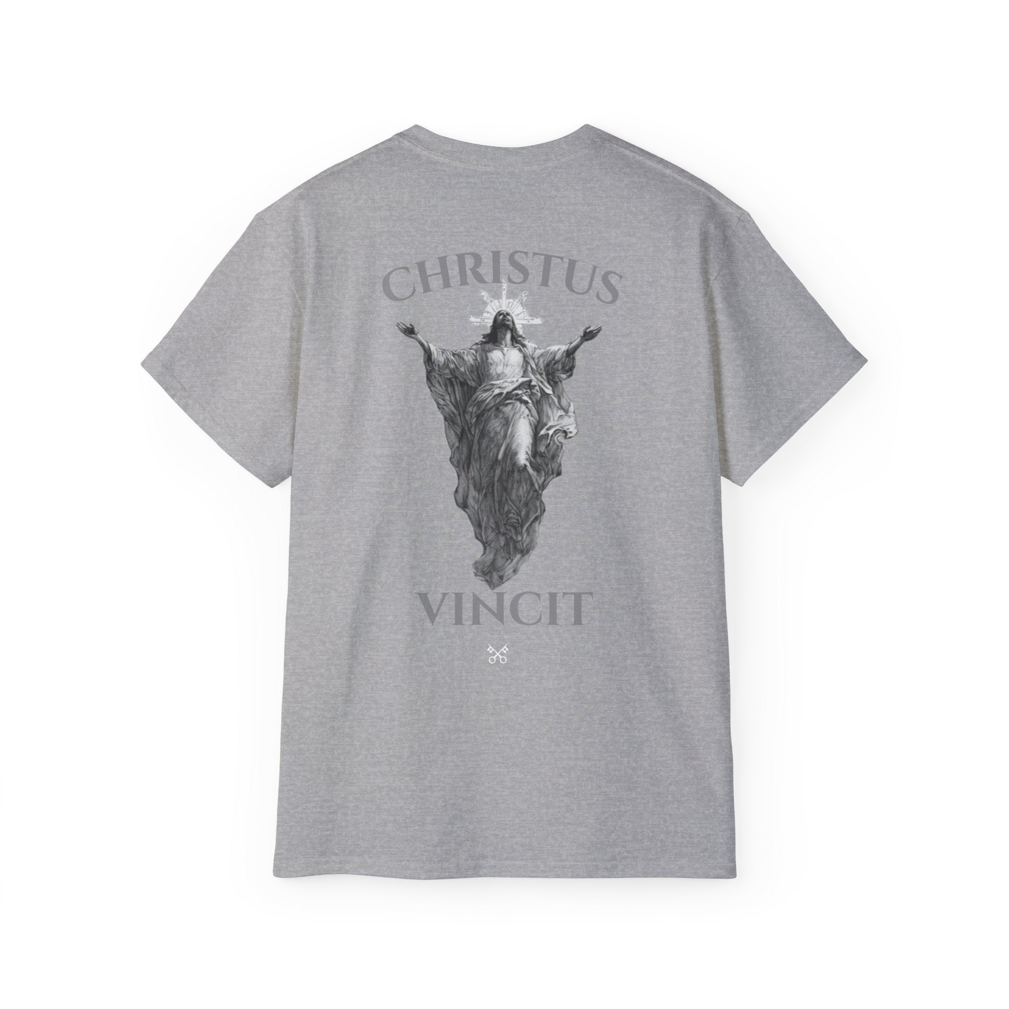 Christus Vincit™ Unisex Ultra Cotton Tee — Christ conquers.