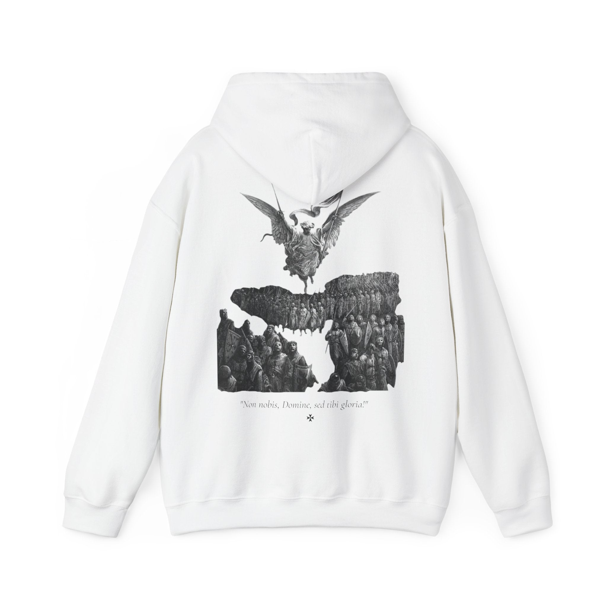 Non Nobis, Domine, Sed Tibi Gloria™ Heavy Blend Hoodie — Not to us, Lord, but to You be the glory.